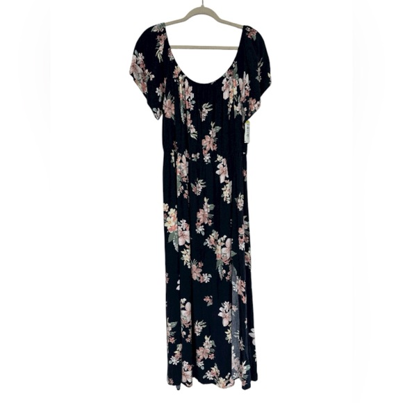 Liberty Love 3XL Floral Elastic Waist Off Shoulder Maxi Dress (Missing Belt) - Picture 1 of 4